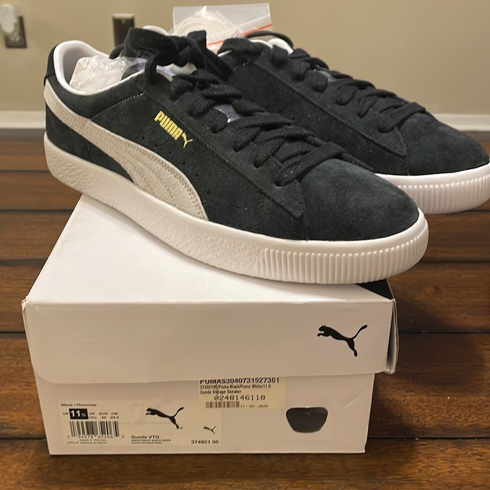👟Men’s Puma Suede Vintage Sneaker in Black